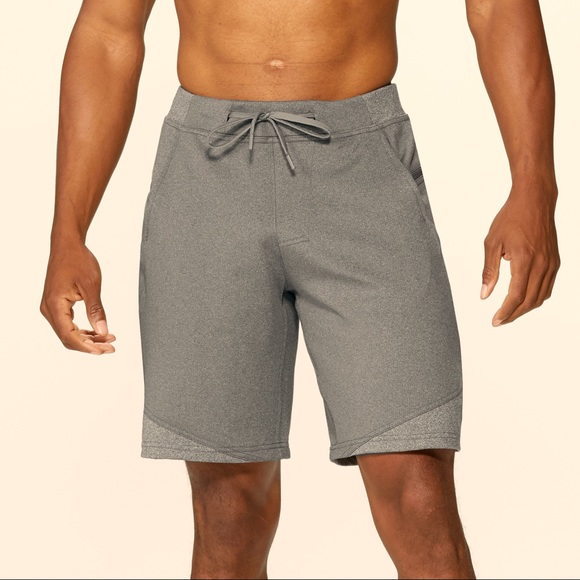 HYLETE Mens Flexion II Short Heather Slate Gray size XL